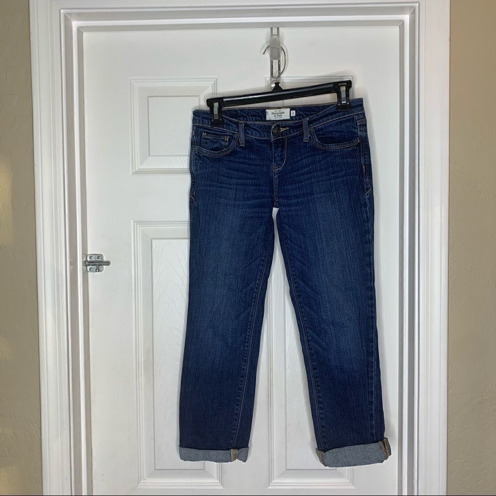 Abercrombie & Fitch Stretch Cropped Rolled Cuff Size 2 Denim Jeans